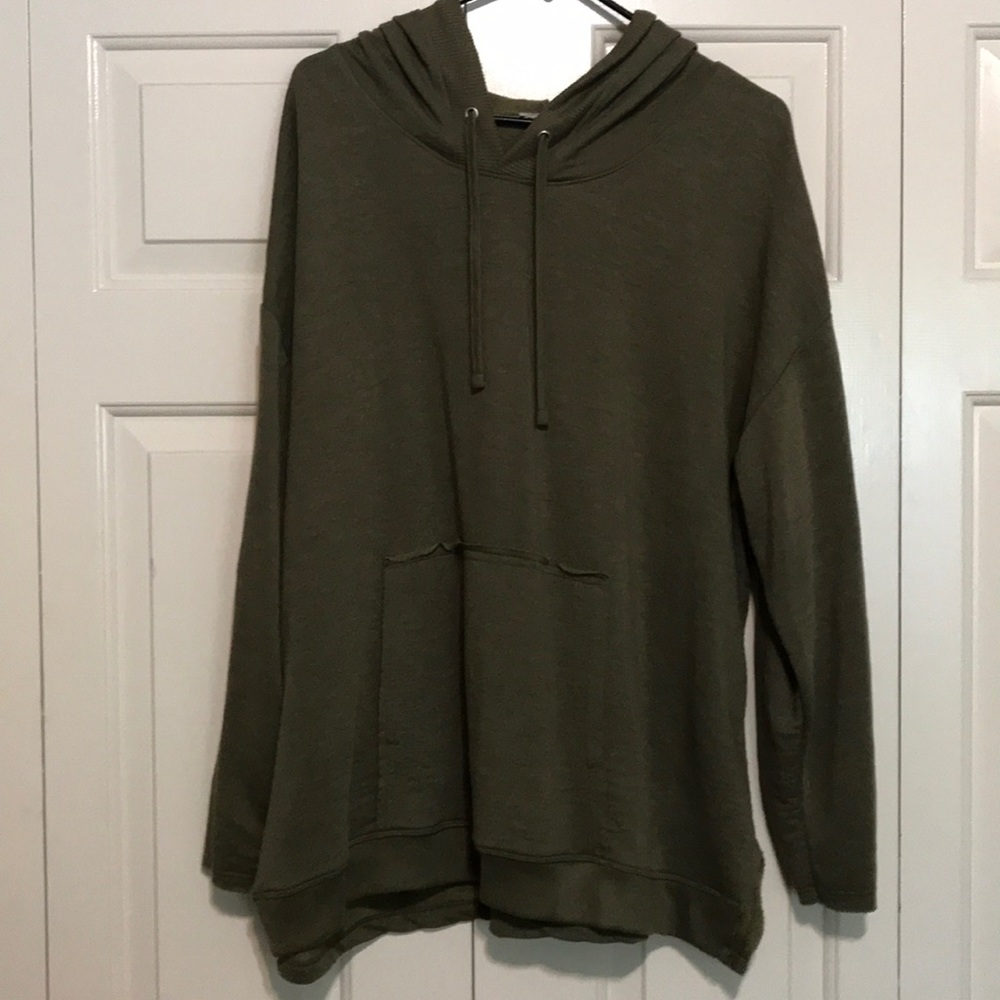 Green hoodie